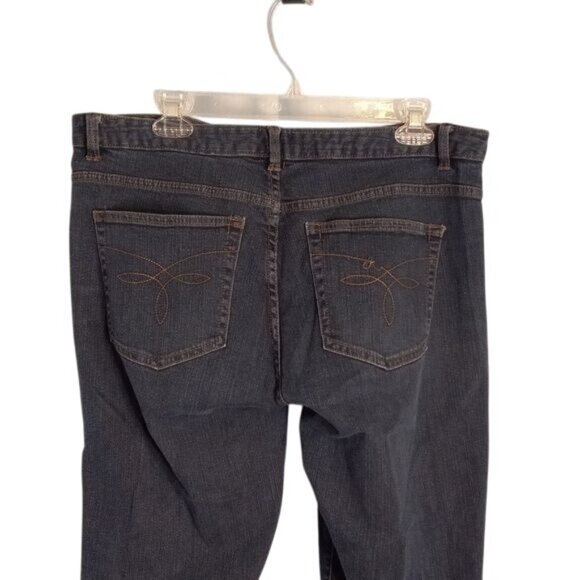 Chaps Size 12 Madden Straight Womens Jeans Dark Wash Denim - Picture 7 of 11